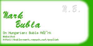 mark bubla business card